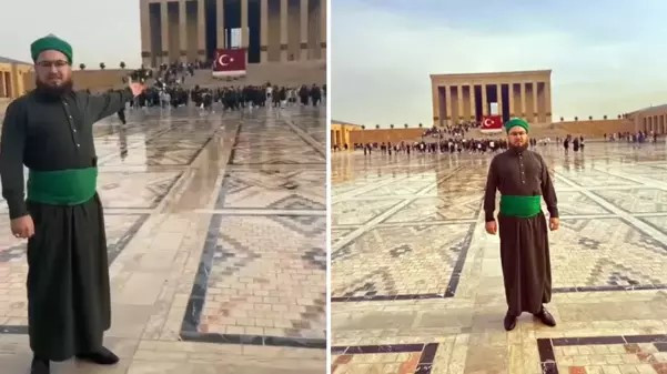 Anıtkabir'de Sarıklı ve Cübbeli Ziyaretçi: Önyargıları Yıkan Video Büyük İlgi Gördü