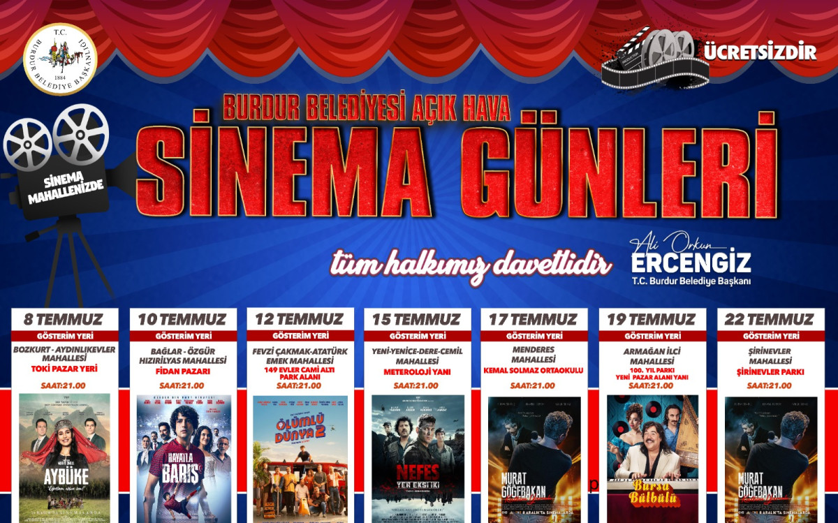 Burdur'da sinema günleri başlıyor! 