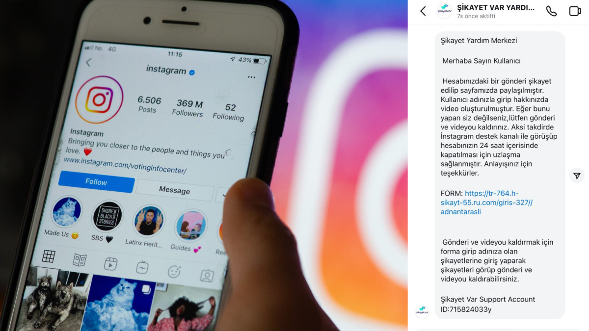 Instagram'da 'Hakkınızda Şikayet Var' Mesajlarına Dikkat! Yeni Dolandırıcılık Yöntemi Ortaya Çıktı